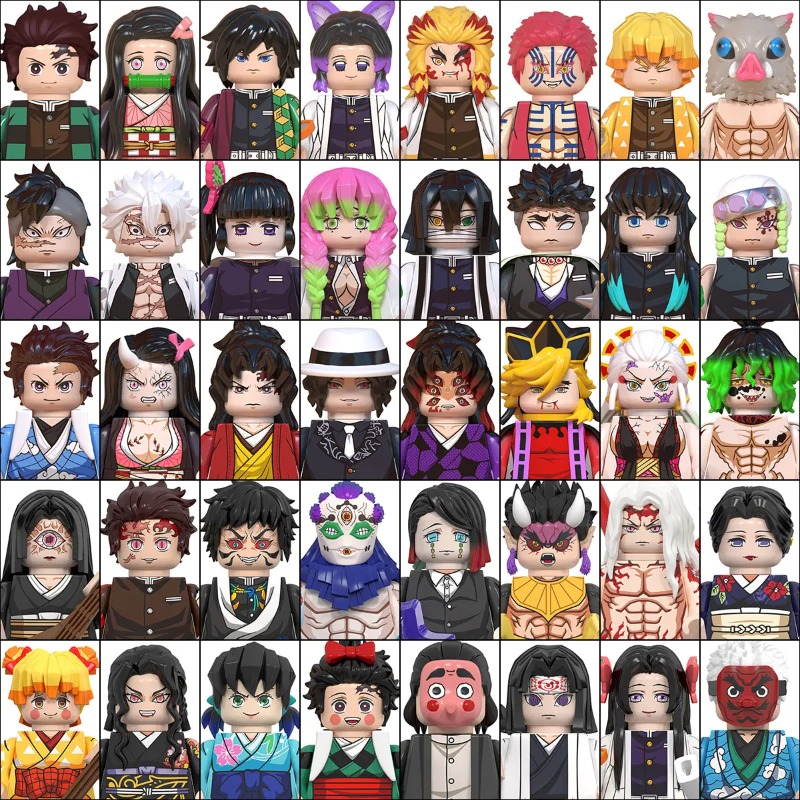 Model Kit Demon Slayer - Minifiguras de Demon Slayer, 50 Piezas,