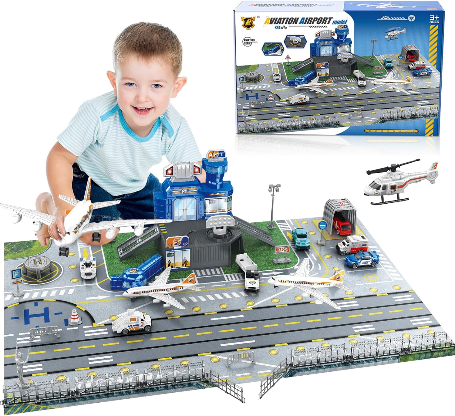 Model Kit Plane - Juego de juguetes con escena de