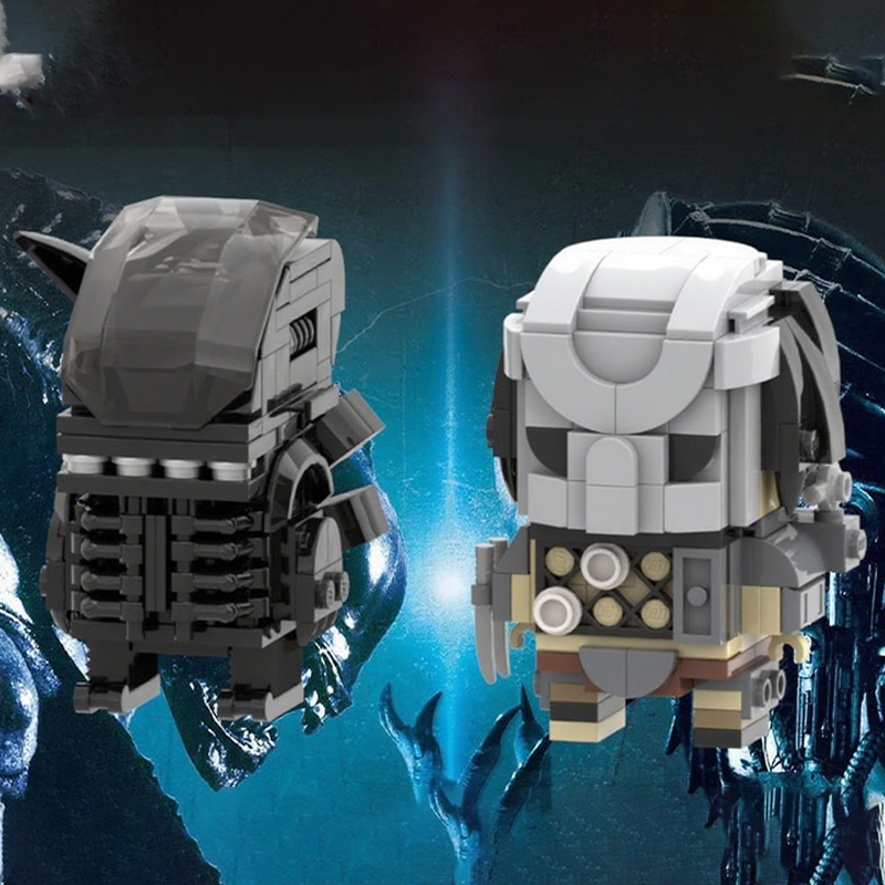 Model Kit Vs Lego - 322 Piezas MOC Predator vs Alien,