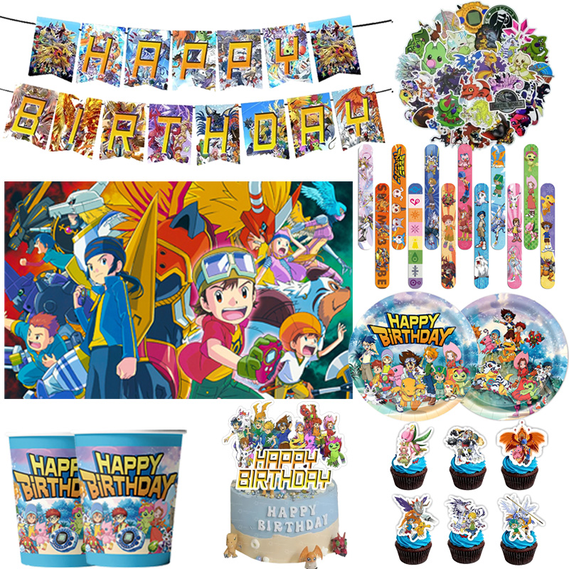 Model Kit Digimon - Kit de Decoración para Fiesta de