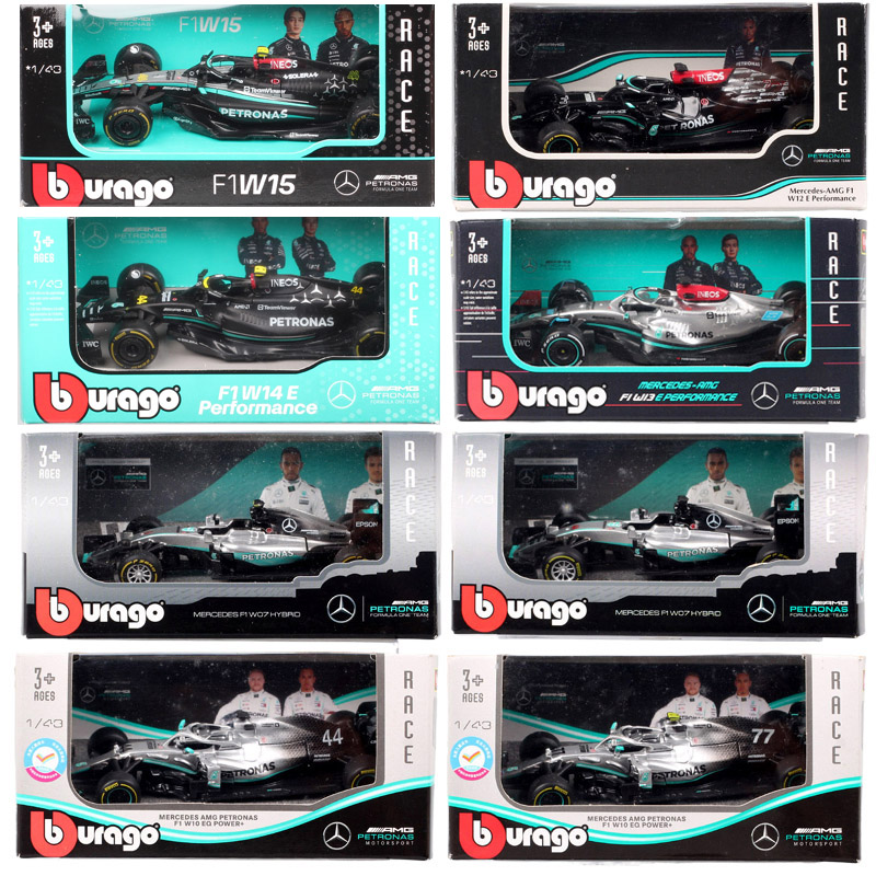 Model Kit Formula 1 - BBurago Escala 1/43 AMG W07 W13
